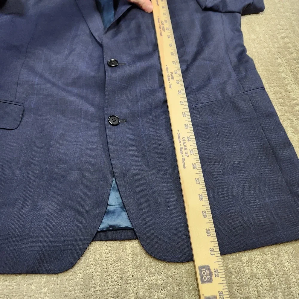 Brooks‎ Brothers Blazer Men 44R Blue Plaid Tollegno Wool Regent Fit *READ